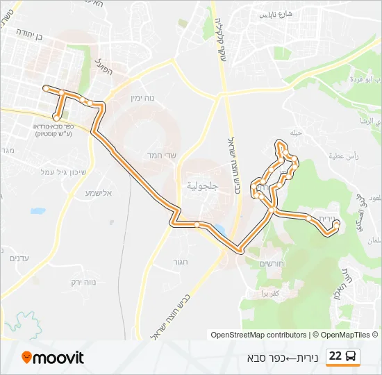 22 Bus Line Map