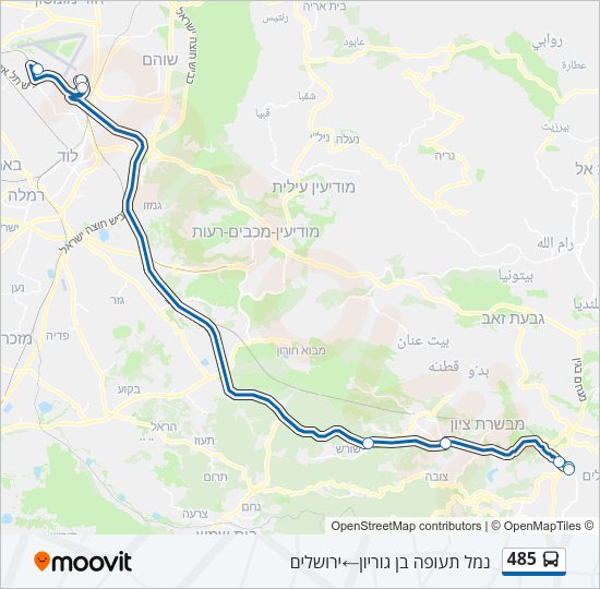 485 Bus Line Map