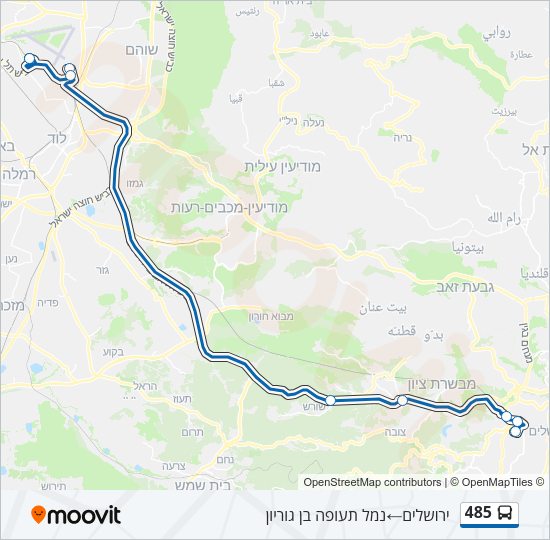 485 Bus Line Map