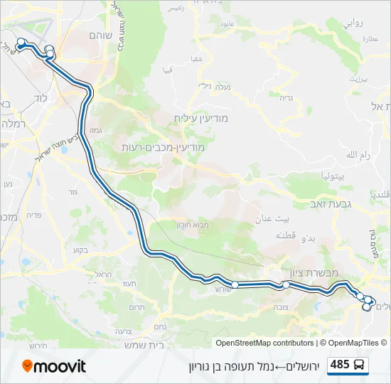 485 Bus Line Map