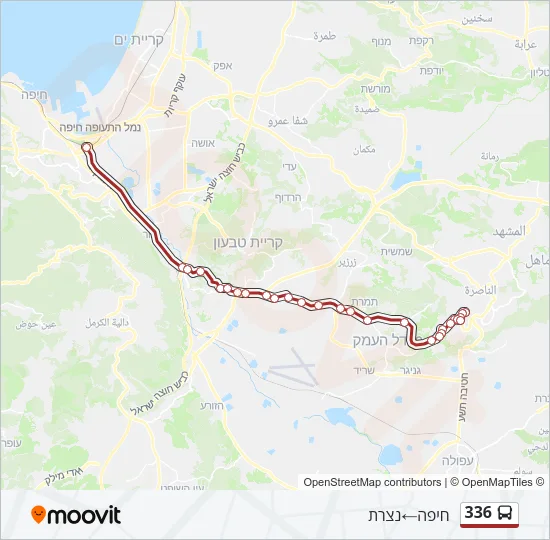 336 Bus Line Map