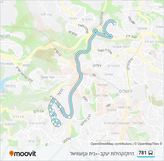 781 Bus Line Map
