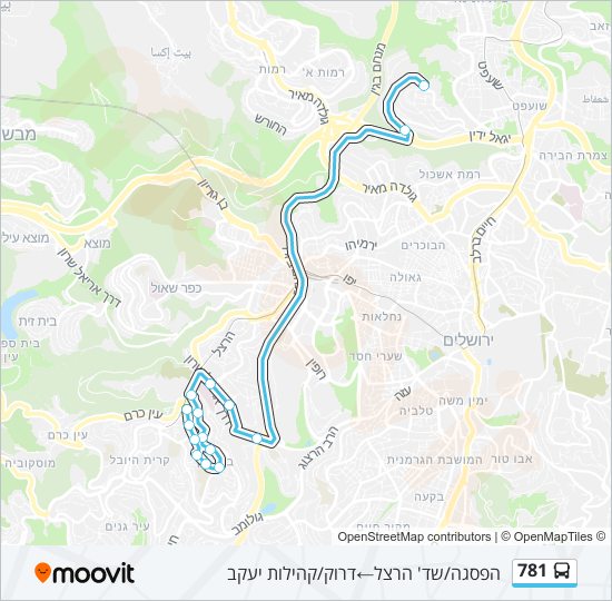 781 bus Line Map