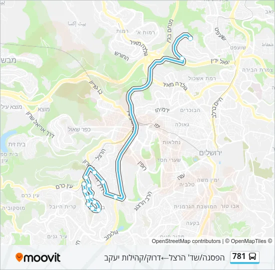 781 Bus Line Map