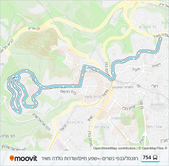 754 Bus Line Map