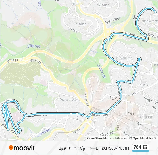 784 Bus Line Map