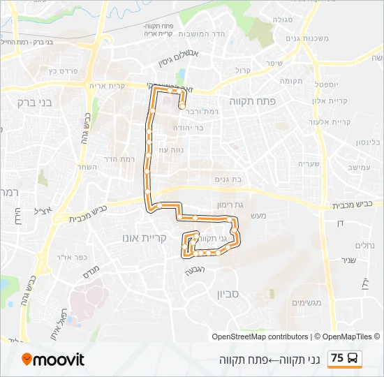 75 Bus Line Map