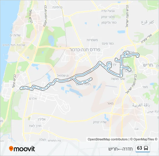 63 Bus Line Map