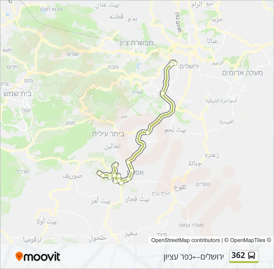 362 Bus Line Map