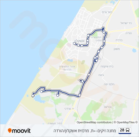 28 Bus Line Map