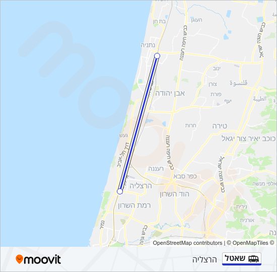 שאטל Shuttle Line Map