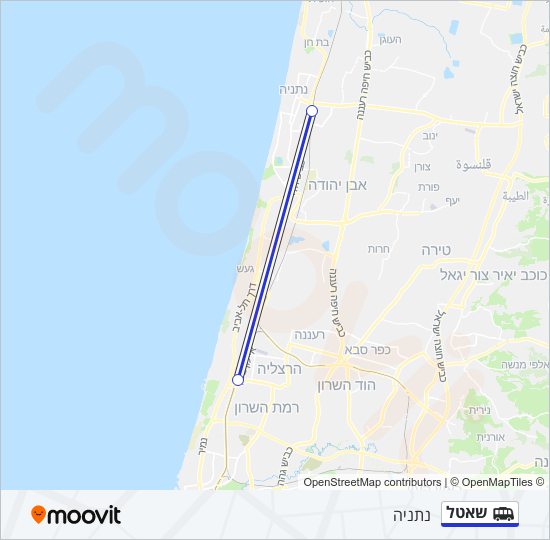 שאטל Shuttle Line Map