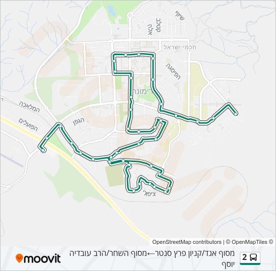 2 Bus Line Map