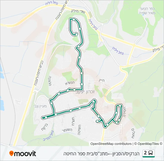 2 Bus Line Map