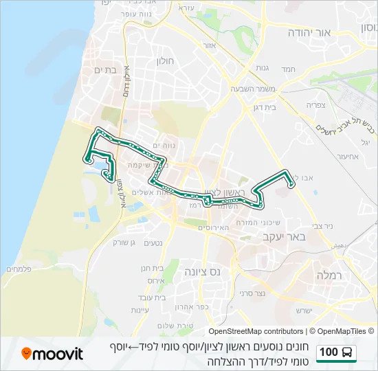 100 Bus Line Map