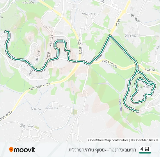 4 Bus Line Map
