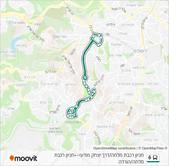 Автобус 6: карта маршрута