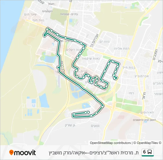 6 Bus Line Map