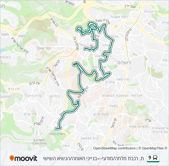 9 bus Line Map