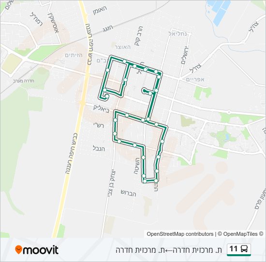 11 bus Line Map