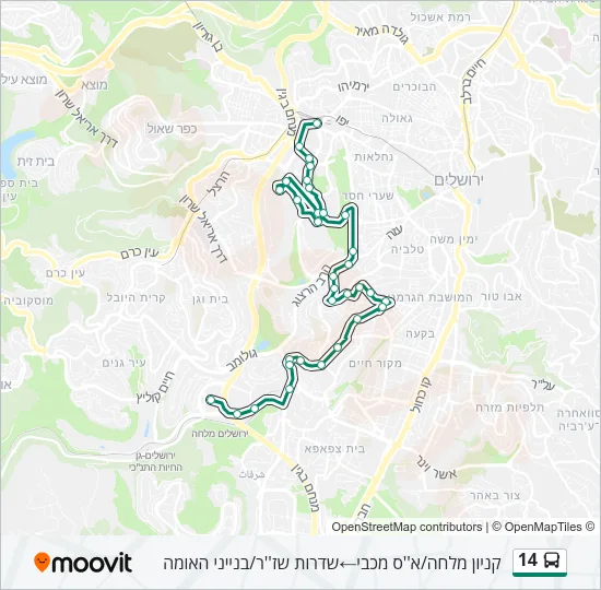 14 Bus Line Map