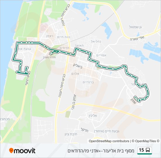 Автобус 15: карта маршрута