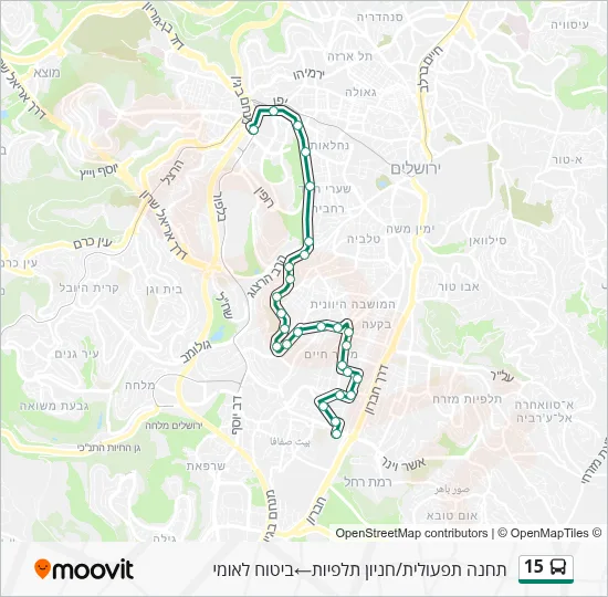 15 Bus Line Map