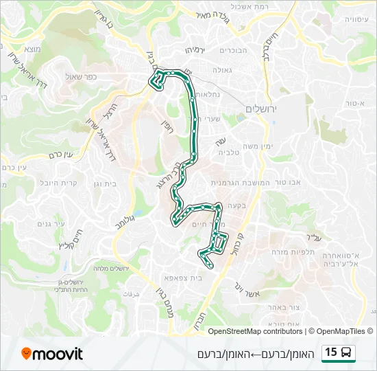 15 Bus Line Map