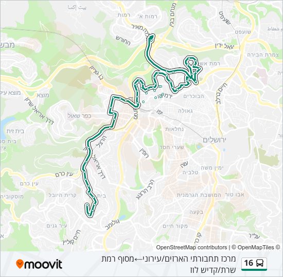 16 bus Line Map