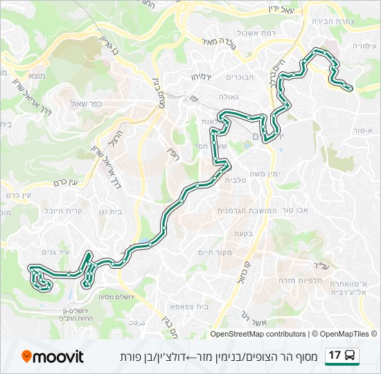 17 bus Line Map