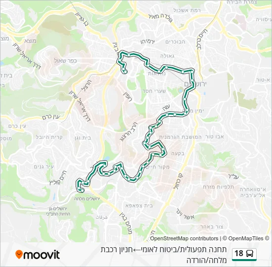 Автобус 18: карта маршрута