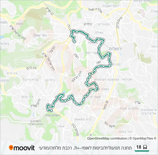 18 Bus Line Map