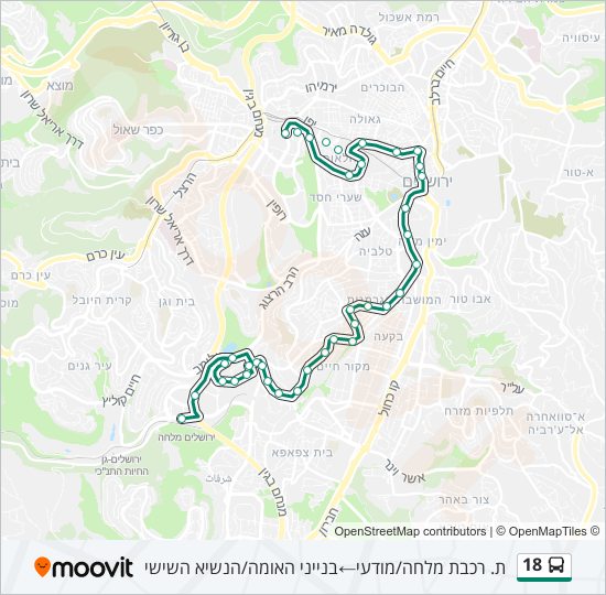 18 bus Line Map