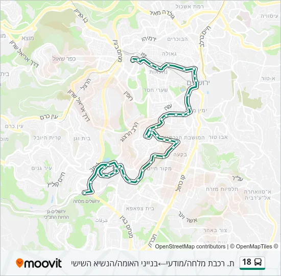 18 Bus Line Map