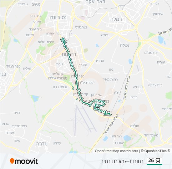 26 bus Line Map