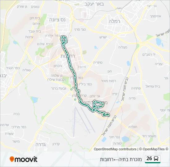 26 Bus Line Map