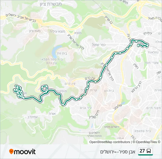 27 Bus Line Map