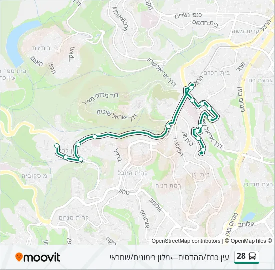 28 Bus Line Map
