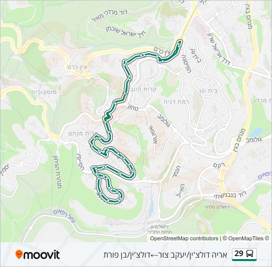 29 bus Line Map