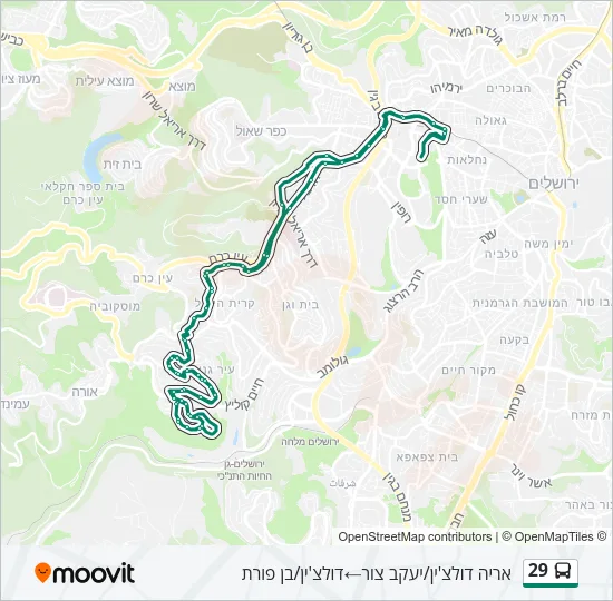 29 Bus Line Map