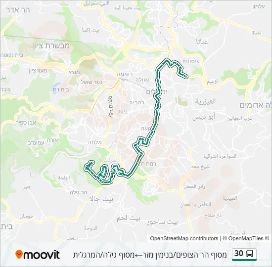 30 Bus Line Map