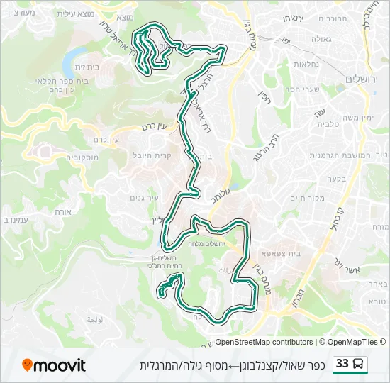 33 Bus Line Map
