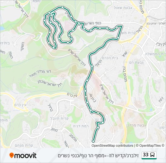 33 Bus Line Map
