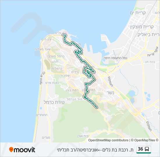36 Bus Line Map