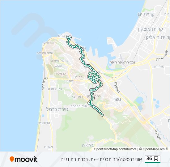 36 Bus Line Map