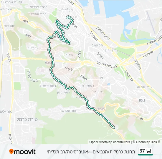 37 Bus Line Map
