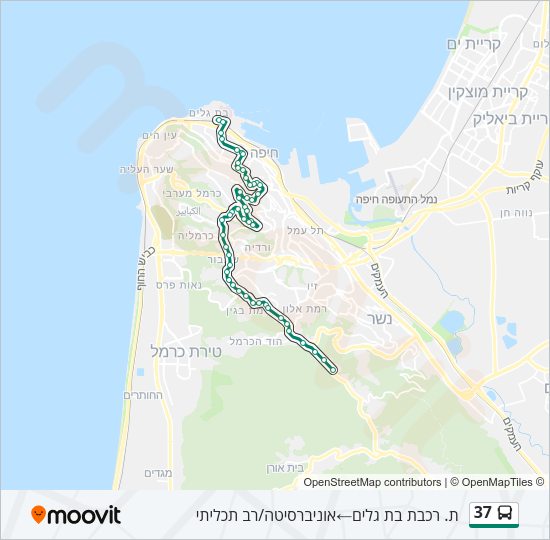 37 Bus Line Map