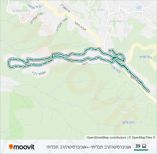 39 Bus Line Map
