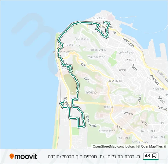 43 Bus Line Map