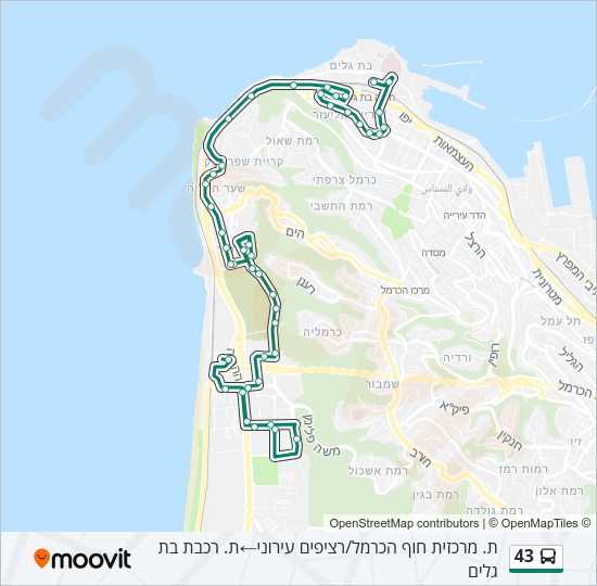 43 Bus Line Map